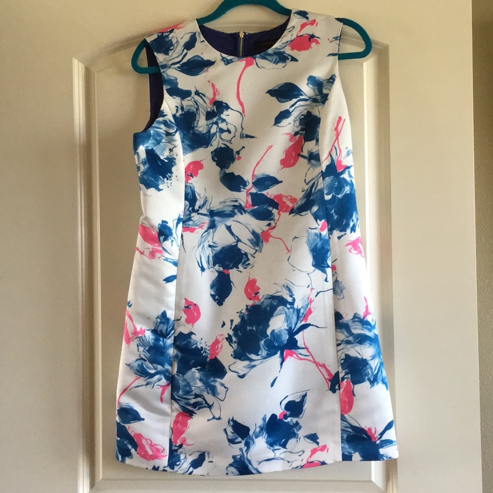 Dress pink blue and white